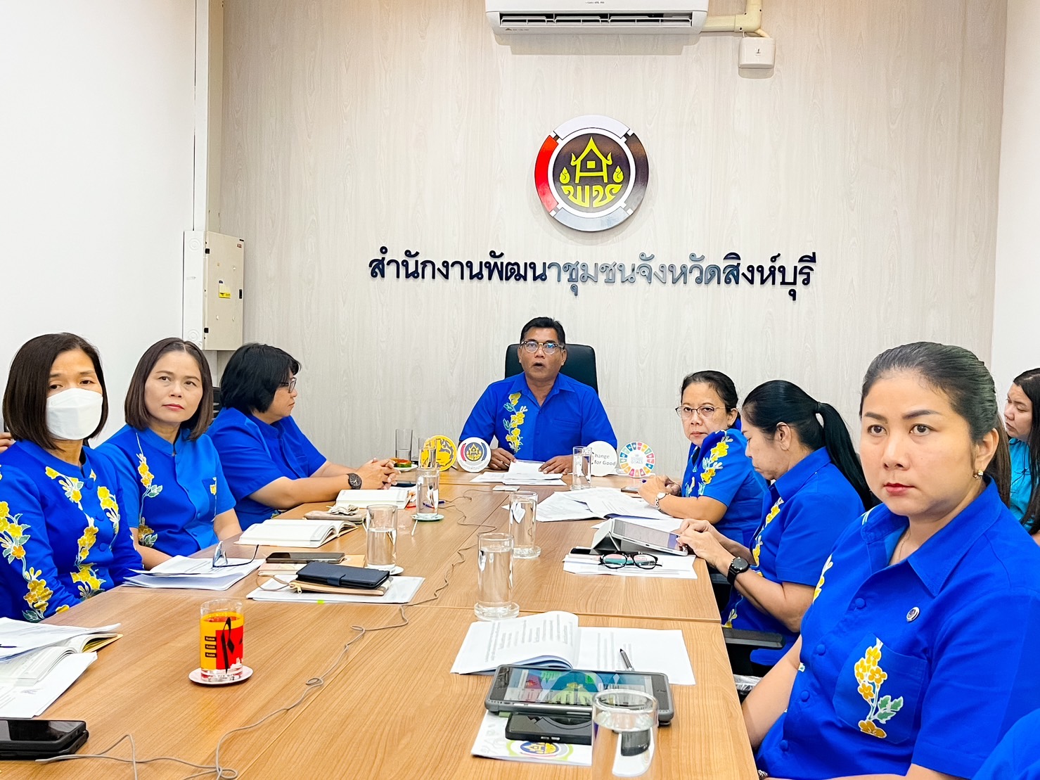 🌈 03/1/66 พช.สิงห์บุรี ร่วมประชุมคณะกรรมการ คณะทำงานดำเนินงานพิธีถวายผ้าพระกฐินพระราชทาน กรมการพัฒนาชุมชน ประจำปีพุทธศักราช 2566 ครั้งที่ 1/2566
